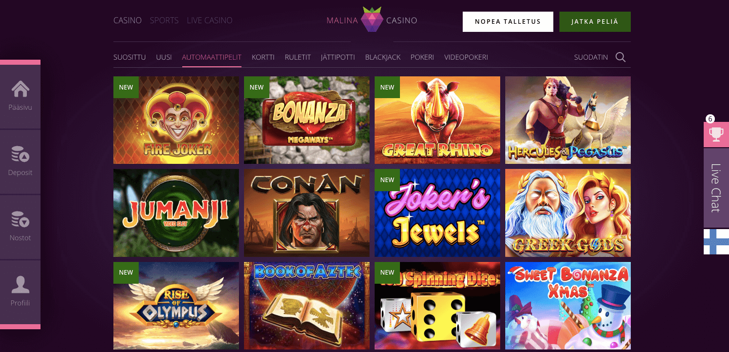 malina casino