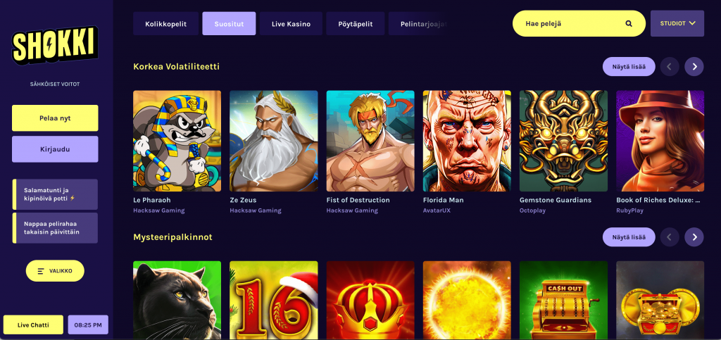 shokki casino pelit